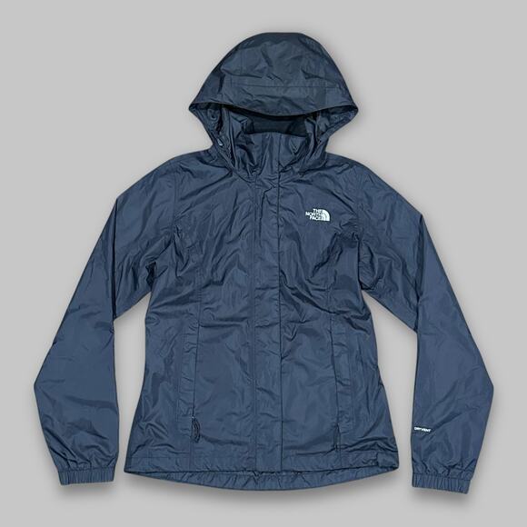 The north face Jackets & Blazers - The North Face Women’s Black DryVent Navy Hooded Rain Jacket - Size XS